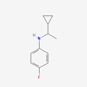 molecular formula C11H14FN B13260901 N-(1-Cyclopropylethyl)-4-fluoroaniline 