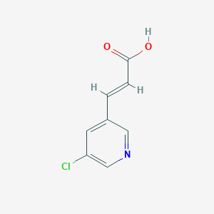 molecular formula C8H6ClNO2 B13260907 (2E)-3-(5-Chloropyridin-3-yl)prop-2-enoic acid CAS No. 118419-97-9