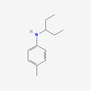 molecular formula C12H19N B13260940 4-methyl-N-(pentan-3-yl)aniline 