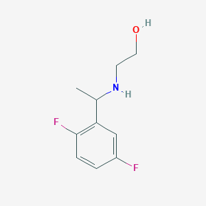 molecular formula C10H13F2NO B13260977 2-{[1-(2,5-Difluorophenyl)ethyl]amino}ethan-1-ol 