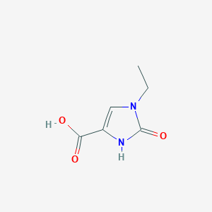 molecular formula C6H8N2O3 B13260984 1-Ethyl-2-oxo-2,3-dihydro-1H-imidazole-4-carboxylic acid 