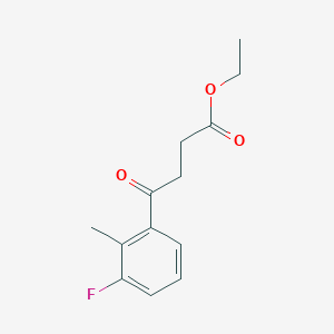 molecular formula C13H15FO3 B1326101 Ethyl 4-(3-fluoro-2-methylphenyl)-4-oxobutanoate CAS No. 951889-61-5