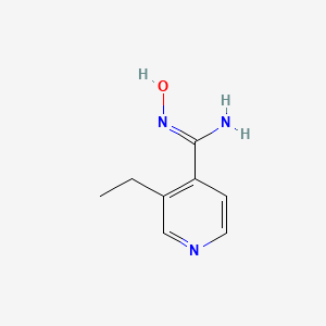 molecular formula C8H11N3O B13261013 (Z)-3-Ethyl-N'-hydroxypyridine-4-carboximidamide 