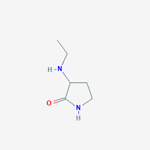 molecular formula C6H12N2O B13261029 3-(Ethylamino)pyrrolidin-2-one 