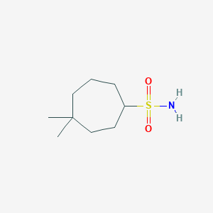 4,4-Dimethylcycloheptane-1-sulfonamide