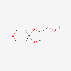 molecular formula C8H14O4 B13261115 1,4,8-Trioxaspiro[4.5]decan-2-ylmethanol 