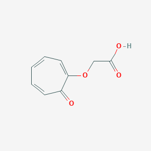 molecular formula C9H8O4 B13261133 2-[(7-Oxocyclohepta-1,3,5-trien-1-YL)oxy]acetic acid 