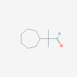 molecular formula C11H20O B13261135 2-Cycloheptyl-2-methylpropanal 