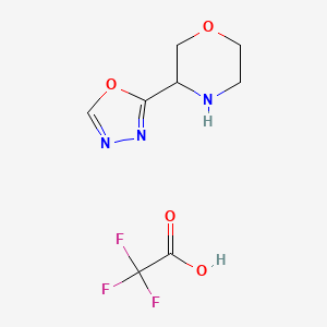 3-(1,3,4-Oxadiazol-2-yl)morpholine; trifluoroacetic acid