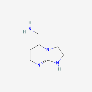 molecular formula C7H14N4 B13261146 {2H,3H,5H,6H,7H,8H-imidazo[1,2-a]pyrimidin-5-yl}methanamine 