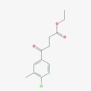 molecular formula C13H15ClO3 B1326115 Ethyl 4-(4-chloro-3-methylphenyl)-4-oxobutanoate CAS No. 951890-12-3