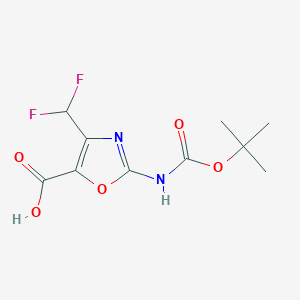 2-{[(Tert-butoxy)carbonyl]amino}-4-(difluoromethyl)-1,3-oxazole-5-carboxylic acid