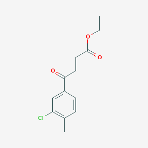 molecular formula C13H15ClO3 B1326118 Ethyl 4-(3-chloro-4-methylphenyl)-4-oxobutanoate CAS No. 951890-21-4