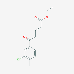 molecular formula C14H17ClO3 B1326119 Ethyl 5-(3-chloro-4-methylphenyl)-5-oxovalerate CAS No. 951890-24-7