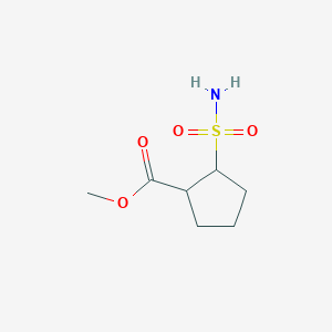 molecular formula C7H13NO4S B13261212 Methyl 2-sulfamoylcyclopentane-1-carboxylate 