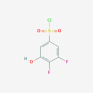 molecular formula C6H3ClF2O3S B13261214 3,4-Difluoro-5-hydroxybenzene-1-sulfonyl chloride 