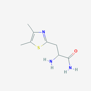 molecular formula C8H13N3OS B13261251 2-Amino-3-(dimethyl-1,3-thiazol-2-YL)propanamide 