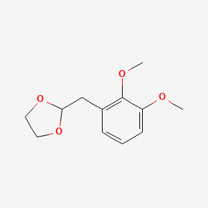 molecular formula C12H16O4 B1326126 3-(1,3-Dioxolan-2-ylmethyl)-1,2-dimethoxybenzene CAS No. 898759-21-2
