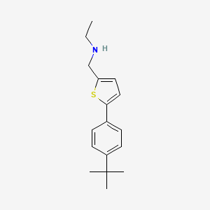 molecular formula C17H23NS B13261266 {[5-(4-Tert-butylphenyl)thiophen-2-yl]methyl}(ethyl)amine 