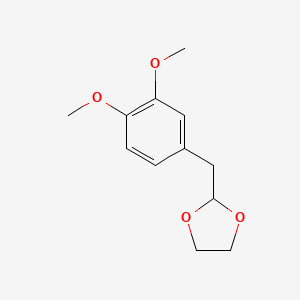 B1326128 4-(1,3-Dioxolan-2-ylmethyl)-1,2-dimethoxybenzene CAS No. 898759-27-8