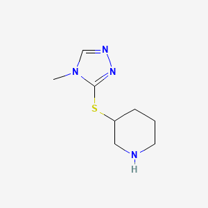 3-[(4-methyl-4H-1,2,4-triazol-3-yl)sulfanyl]piperidine