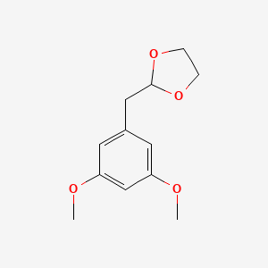 molecular formula C12H16O4 B1326129 5-(1,3-二氧戊环-2-基甲基)-1,3-二甲氧基苯 CAS No. 898759-30-3