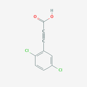 molecular formula C9H4Cl2O2 B13261290 3-(2,5-Dichlorophenyl)propiolic acid CAS No. 935475-85-7