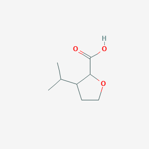 molecular formula C8H14O3 B13261296 3-(Propan-2-yl)oxolane-2-carboxylic acid 