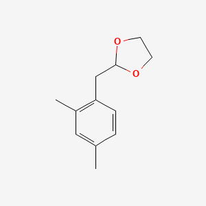 molecular formula C12H16O2 B1326130 2,4-Dimethyl(1,3-dioxolan-2-ylmethyl)benzene CAS No. 898759-33-6