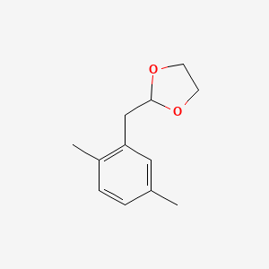 molecular formula C12H16O2 B1326131 2,5-Dimethyl-1-(1,3-dioxolan-2-ylmethyl)benzene CAS No. 898759-36-9