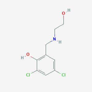 2,4-Dichloro-6-{[(2-hydroxyethyl)amino]methyl}phenol