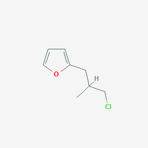 2-(3-Chloro-2-methylpropyl)furan