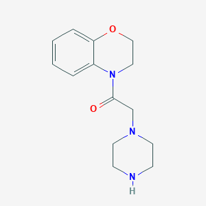 1-(3,4-Dihydro-2H-1,4-benzoxazin-4-yl)-2-(piperazin-1-yl)ethan-1-one