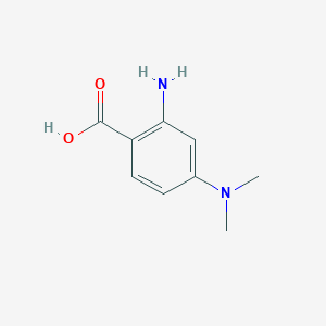 molecular formula C9H12N2O2 B13261374 2-Amino-4-(dimethylamino)benzoic acid 