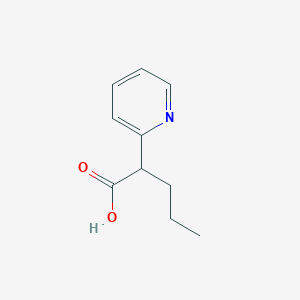 molecular formula C10H13NO2 B13261419 2-(2-Pyridinyl)pentanoic acid 