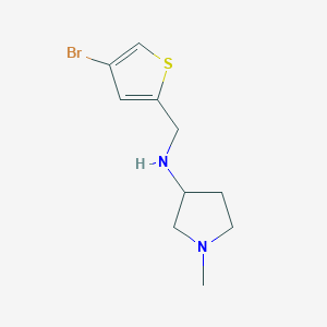 molecular formula C10H15BrN2S B13261422 N-[(4-bromothiophen-2-yl)methyl]-1-methylpyrrolidin-3-amine 