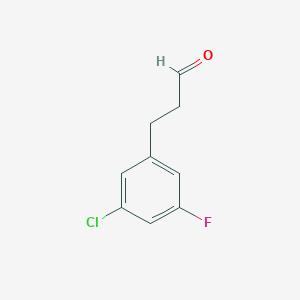 molecular formula C9H8ClFO B1326145 3-(3-氯-5-氟苯基)丙醛 CAS No. 951890-33-8