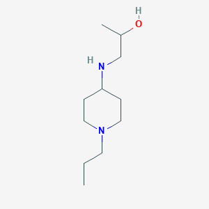 molecular formula C11H24N2O B13261455 1-[(1-Propylpiperidin-4-yl)amino]propan-2-ol 