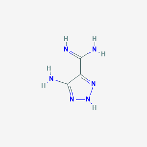 molecular formula C3H6N6 B13261533 (5-Aminotriazol-4-ylidene)methanediamine CAS No. 16968-07-3