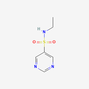 molecular formula C6H9N3O2S B13261562 N-Ethylpyrimidine-5-sulfonamide 