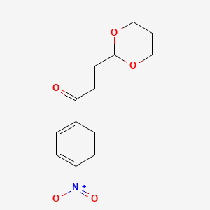 B1326157 3-(1,3-Dioxan-2-YL)-4'-nitropropiophenone CAS No. 898786-24-8