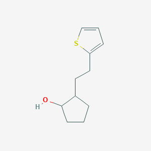 2-[2-(Thiophen-2-YL)ethyl]cyclopentan-1-OL