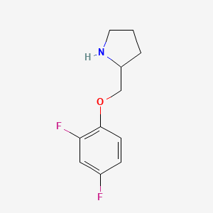 molecular formula C11H13F2NO B13261591 2-(2,4-Difluorophenoxymethyl)pyrrolidine 