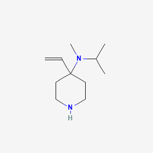 molecular formula C11H22N2 B13261605 4-Ethenyl-N-methyl-N-(propan-2-yl)piperidin-4-amine 