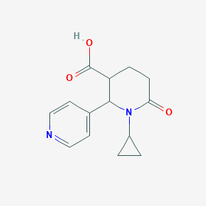 1-Cyclopropyl-6-oxo-2-(pyridin-4-yl)piperidine-3-carboxylic acid