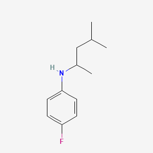 molecular formula C12H18FN B13261657 4-fluoro-N-(4-methylpentan-2-yl)aniline 