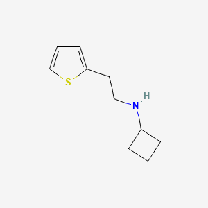 molecular formula C10H15NS B13261690 N-[2-(Thiophen-2-yl)ethyl]cyclobutanamine 