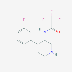 2,2,2-trifluoro-N-[4-(3-fluorophenyl)piperidin-3-yl]acetamide