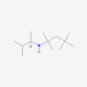 molecular formula C13H29N B13261704 (3-Methylbutan-2-yl)(2,4,4-trimethylpentan-2-yl)amine 