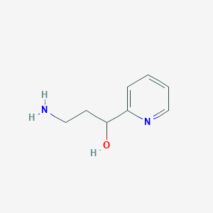 molecular formula C8H12N2O B13261728 3-Amino-1-(pyridin-2-yl)propan-1-ol 